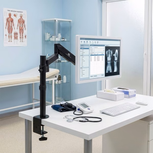 Maclean MC-775 monitor mount / stand 81.3 cm (32") pelēks Desk