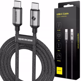 Spacecase USB-C to USB-C Kabelis 2M 60W CL02