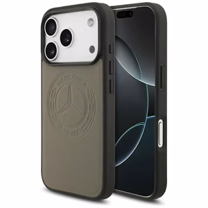 Mercedes Leather Vintage Logo MagSafe Чехол для iPhone 17 Pro - бежевый