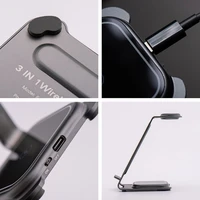 Forcell F-ENERGY Simply Charge 3in1 alumīnijs saderīgs ar Apple Watch un Samsung Watch pelēks