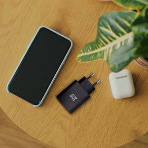 BLUE STAR lādētājs ceļojumiem ar USB-C un USB-A kontakti PD QC4.0 3A 25W TFB-TC-25WPD melns