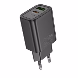 Phone charger Hoco USB A + USB C QC3.0 PD 3A 30W N63 black