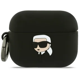 Karl Lagerfeld Silicone Karl Head 3D macins AirPods Pro 3 - melns