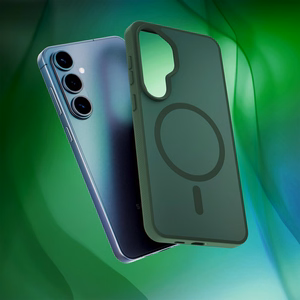 3mk Smoke MagCase zaļš – tālruņa vāciņš modelim Samsung Galaxy S26