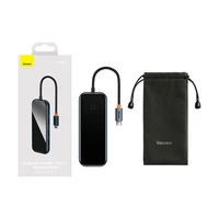 Adapteris 4in1 Baseus Hub USB-C uz 4xUSB 3.0 (tumši pelēks)