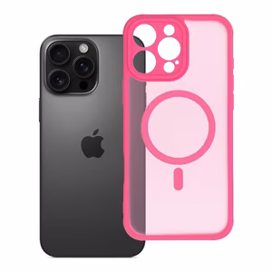 FULL MATTE MAG COVER magnētiskais viedtālruņa apvalks, saderīgs ar MagSafe, IPHONE 16 Pro Max, rozā