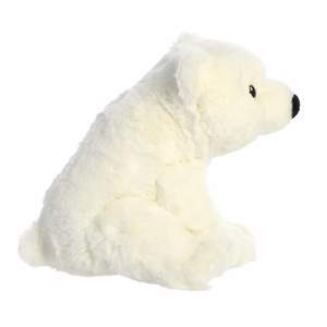 Eco Nation videi draudzīga sēdoša polārlāča plīša rotaļlieta, 19 cm