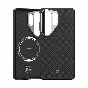 Benks Magnetic Armor Pro Armor Grid Kevlar Maciņš Metal Frame 600D (H050) for Samsung Galaxy S26 Ultra melns