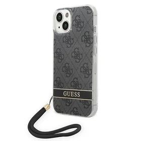 Guess GUOHCP14MH4STK iPhone 14 Plus 6.7 "melns / melns cietais apvalks 4G druka Siksna