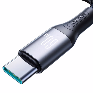 Joyroom S-A28 Flash Series 60W USB-C - USB-C kabelis 2 m - melns