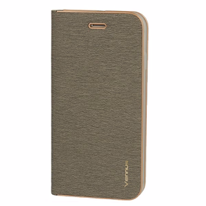 Vennus Grāmatas apvalks ar rāmi Samsung Galaxy S22 Plus pelēks
