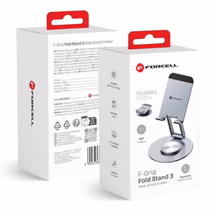 Forcell F-GRIP Fold Stand 3 360 galda turētājs - pelēks