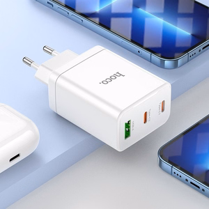 Lādētājs Hoco 2 x USB C + USB A QC3.0 PD 3A 35W N33 balts