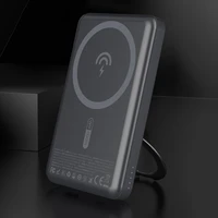 Dudao K28S 20W PD 5000mAh Portatīvais lādētājs ar Magnētisko funkciju un statīvu - pelēka