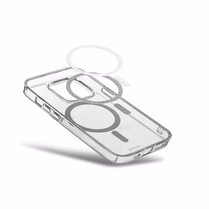 Crong Clear MAG Cover vāciņš ierīcei iPhone 15 Plus, saderīgs ar MagSafe, caurspīdīgs