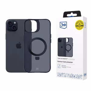3mk Smoke viedtālruņa apvalks Mag&Stand Apple iPhone 15 plus - melns