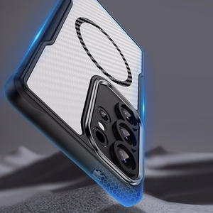 Defender Carbon Mag viedtālruņa apvalks Samsung Galaxy S26 Ultra melns