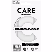 CARE by PanzerGlass Flagship Urban Combat viedtālruņa apvalks Samsung Galaxy Z Flip 7 FE / Flip 6 - caurspīdīgs
