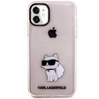 Karl Lagerfeld KLHCN61HNCHTCP iPhone 11 / Xr 6.1" rozā/rozā cietais apvalks Ikonik Choupette