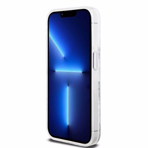 DKNY šķidrā spīduma vairāku logotipu viedtālruņa apvalks iPhone 15 Pro - balts