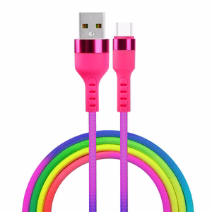 Setty USB - USB-C kabelis 1,2 m 2,1A KNA-C-1.22.113 varavīksne