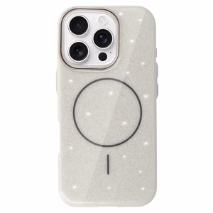 Viedtālruņa apvalks Magsafe Slim Shiny Iphone 16 sudrabains