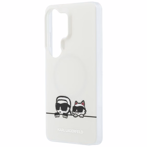 Karl Lagerfeld maciņš IML Peekaboo Karl un Choupette MagSafe priekš Samsung Galaxy S26 Ultra caurspīdīgs