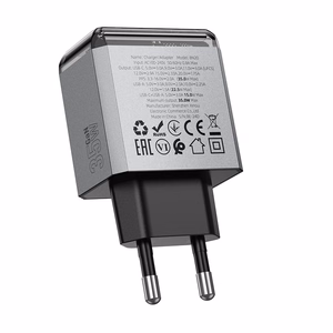 Borofone Сетевое зарядное устройство BN20 Lena - USB + Type C - PD 35W серое