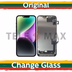 LCD Displejs Saderīgs ar iPhone 14 Melns (Renewed: Telemax)
