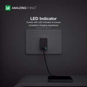 Amazing Thing Sienas lādētājs Thunder Pro GaN EUTH66W - USB + 2xType C - PD 66W melns