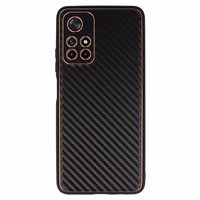 TEL PROTECT Leather Carbon viedtālruņa apvalks Xiaomi Redmi Note 11 5G/Note 11S 5G/Poco M4 Pro 5G melns