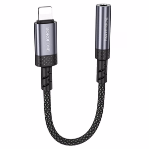 Borofone adapteris BV24 Graceful - Lightning uz jack 3,5 mm - pelēks