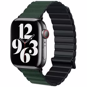 Beline Siksniņa Apple Watch Magnetic Pro 42/44/45/49mm melns/zaļš