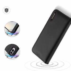 Dux Ducis Hivo Samsung Galaxy S25 Edge Case with Flip and RFID Protection - Black