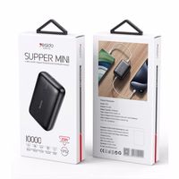 YESIDO POWERBANK YP52 10 000 mAh 22,5W USB-A+USB-C PD20W melns