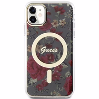 Guess GUHMN61HCFWSA iPhone 11 / Xr 6.1" zaļš/khaki hardcase Flower MagSafe