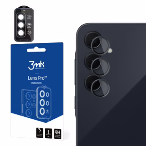 Закалённое стекло для объектива камеры 3mk Lens Protection Pro чёрное для Samsung Galaxy A35 5G
