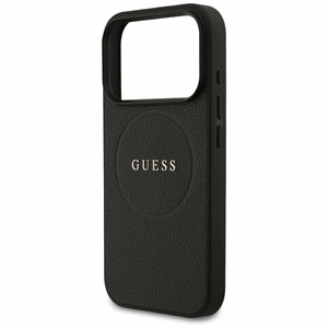 Guess Grained Gold Ring MagSafe maciņš modelim iPhone 18 Pro / 17 Pro – krāsa: melna