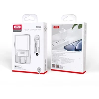 XO sienas lādētājs CE02D QC 3.0 18W 1x USB balts + microUSB kabelis