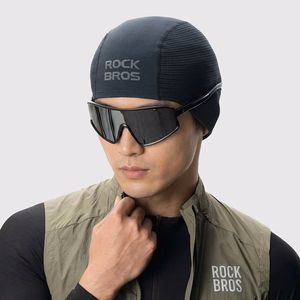 Rockbros LF25956 bezšuvju adīta riteņbraukšanas cepure – melna