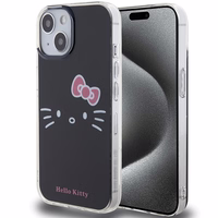 Hello Kitty IML Kitty Face viedtālruņa apvalks iPhone 15 - melns