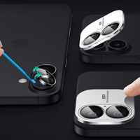 ESR Armorite rūdītais stikls iPhone 16 / 16 Plus kamerai - melns