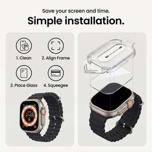 Tech-Protect Easy Set+ rūdītais stikls 2 komplekts Apple Watch Ultra 1/2 49mm - caurspīdīgs