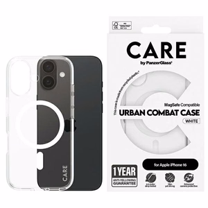 CARE by PanzerGlass Flagmanis viedtālruņa apvalks iPhone 16 6.1" balts/balts Magnētiskais 1337