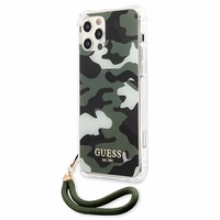 Guess GUHCP12LKSARKA iPhone 12 Pro Max 6.7" zaļš/haki cietais apvalks Camo kolekcija