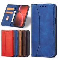 Magnet Fancy Case viedtālruņa apvalks iPhone 14 Pro ar flip vāciņu, maku funkciju un statīvu - zilas krāsas