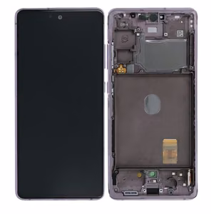 LCD ekrāns Samsung G780/G781 S20 FE ar skārienjutīgo ekrānu un rāmi Cloud Lavender oriģināls (service pack)