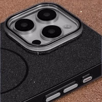 Mirdzošs plāns magnētiskais viedtālruņa apvalks iPhone 12 / 12 Pro 6,1" melns