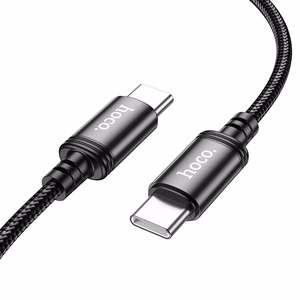 Kabelis USB-C uz USB-C Hoco 3A 60W 3 m X91 melns