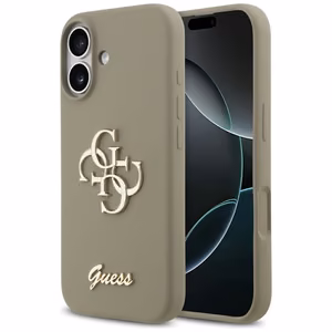 Guess Silikona lielais 4G uzraksts apvalks iPhone 17 - brūns